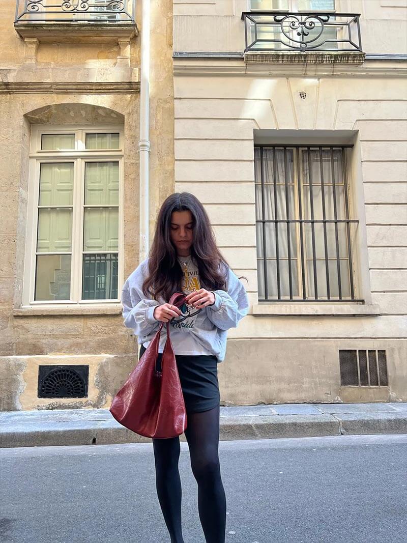 Bolso de hombro efecto piel