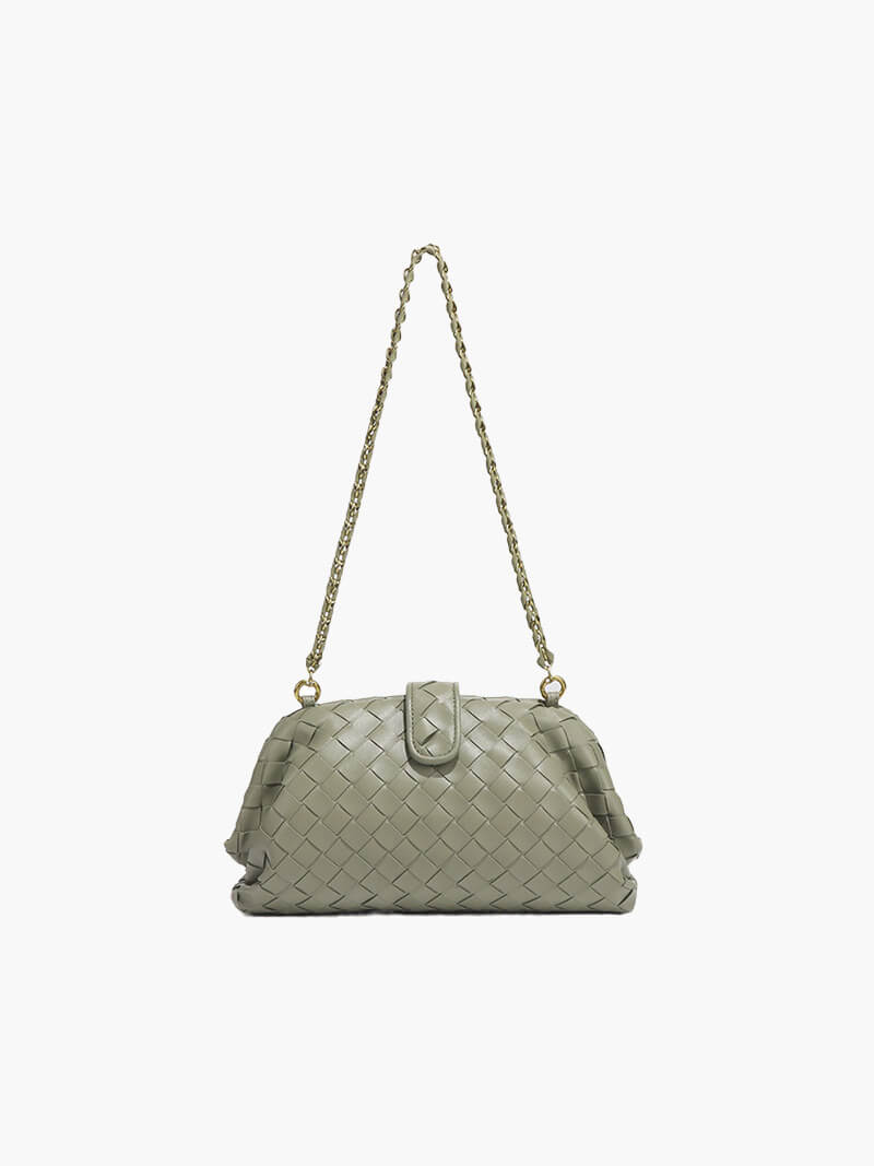 Bolso pequeño trenzado con cadena