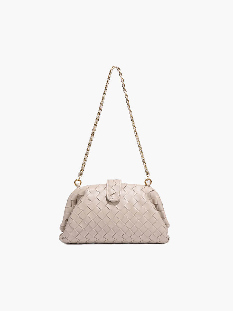 Bolso pequeño trenzado con cadena