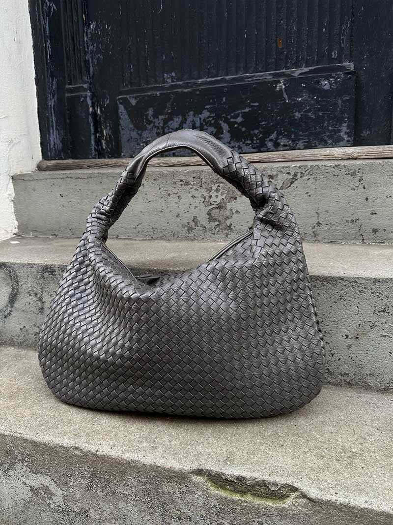 Bolso de hombro trenzado efecto piel