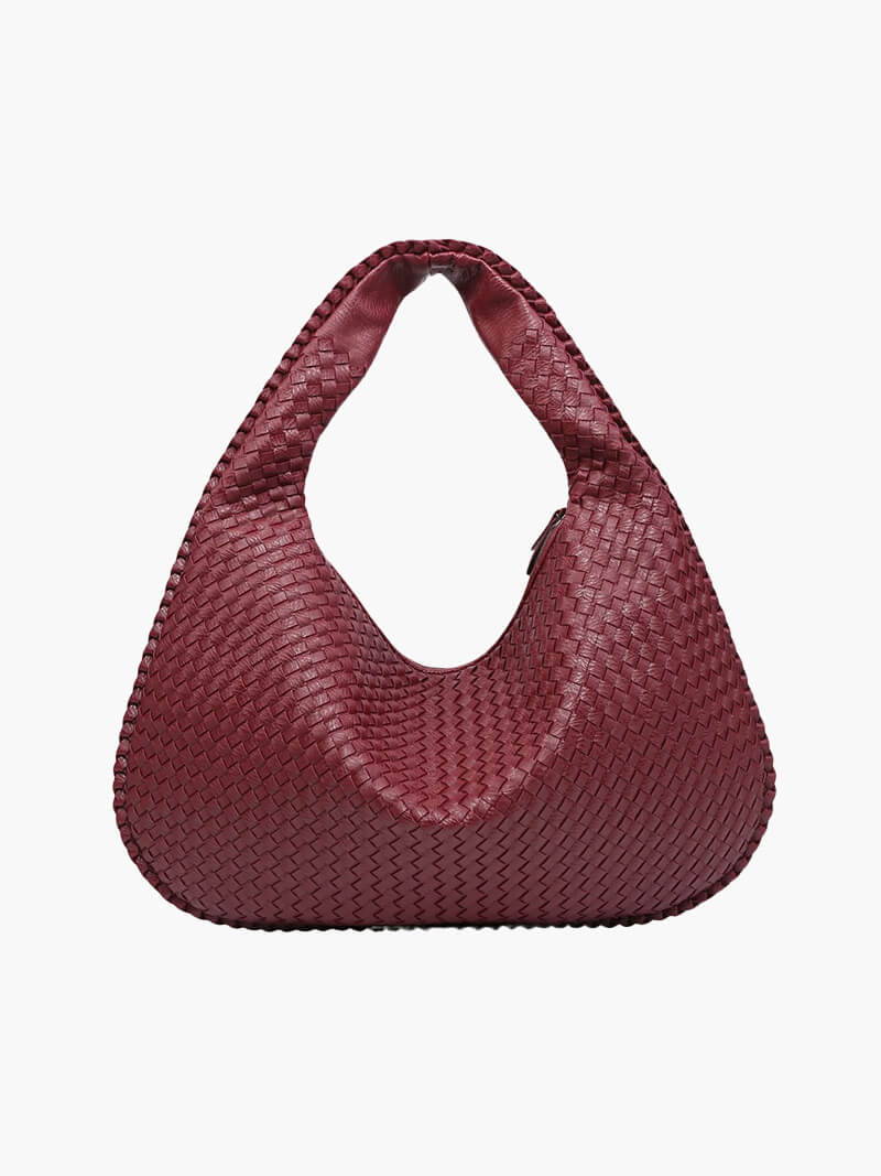 Bolso de hombro trenzado efecto piel
