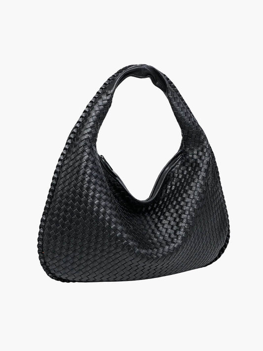 Bolso de hombro trenzado efecto piel