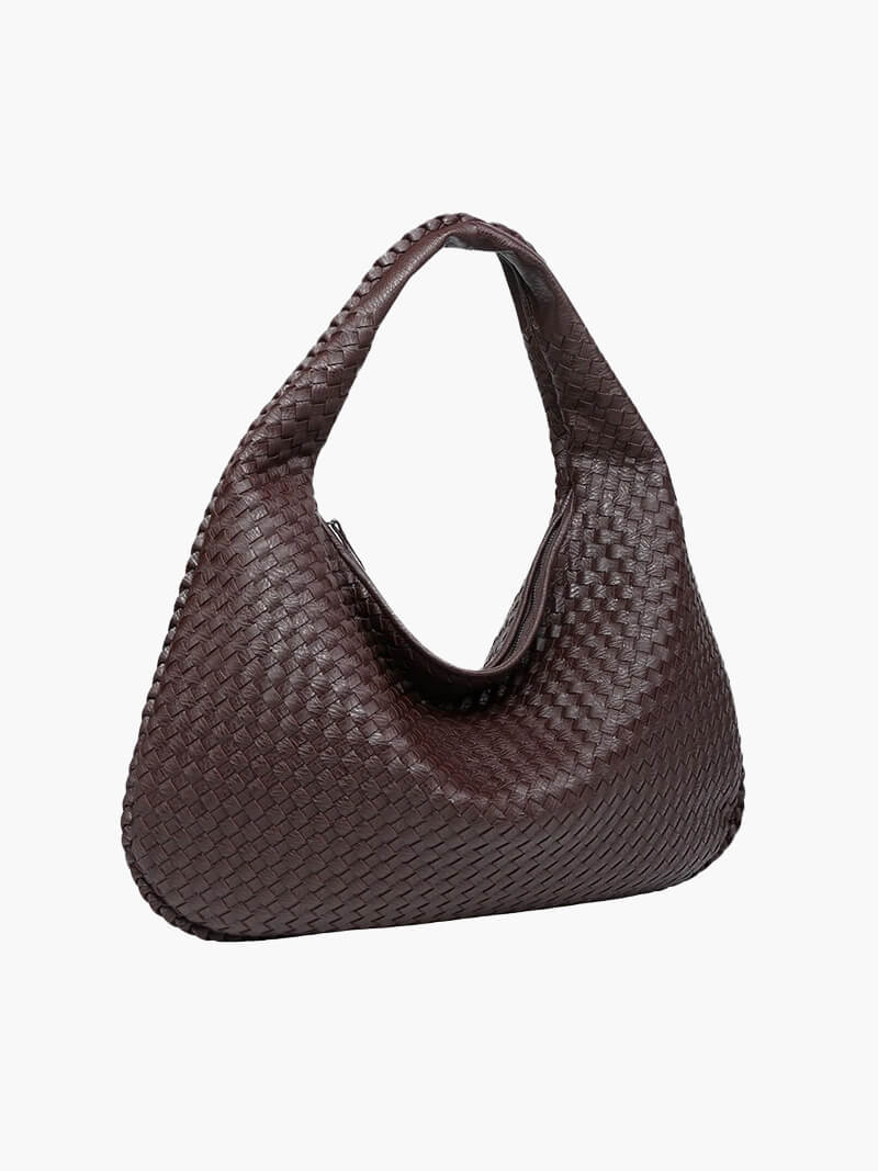 Bolso de hombro trenzado efecto piel