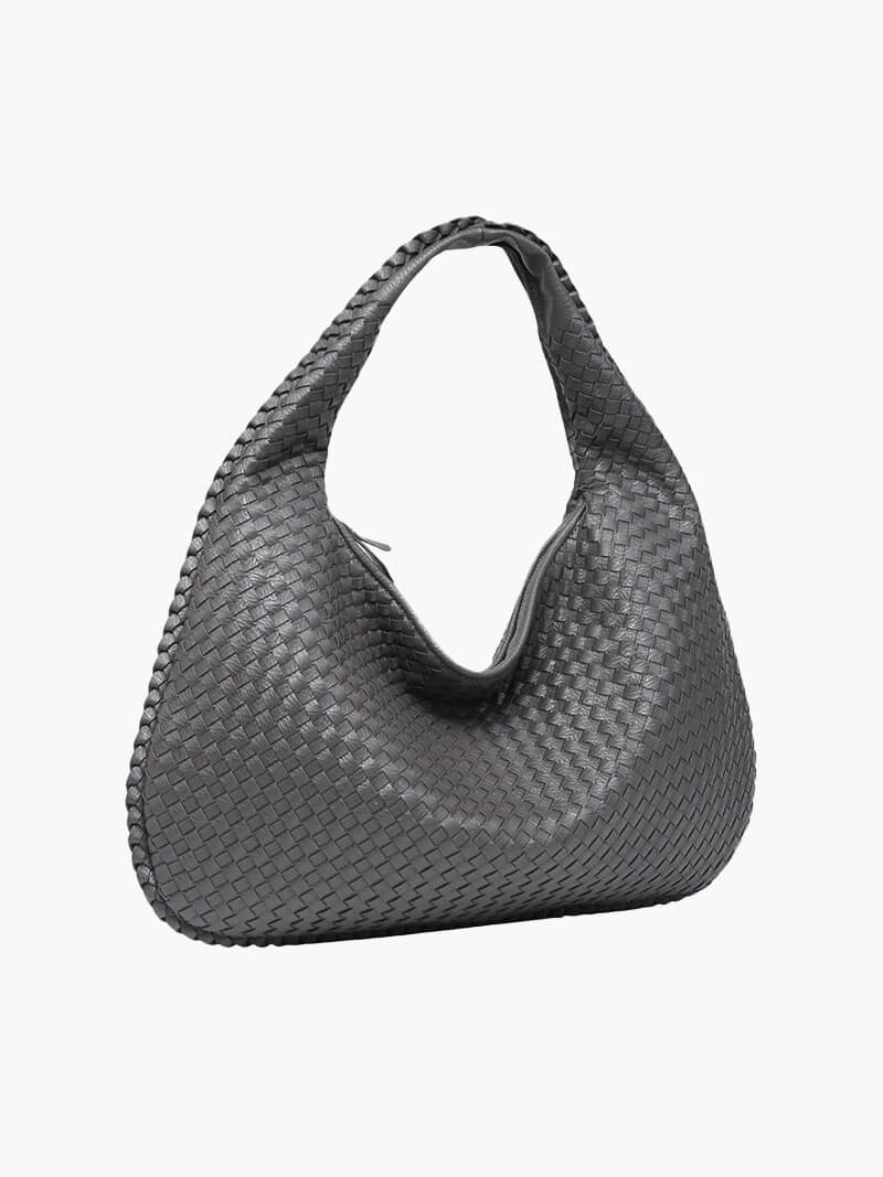Bolso de hombro trenzado efecto piel