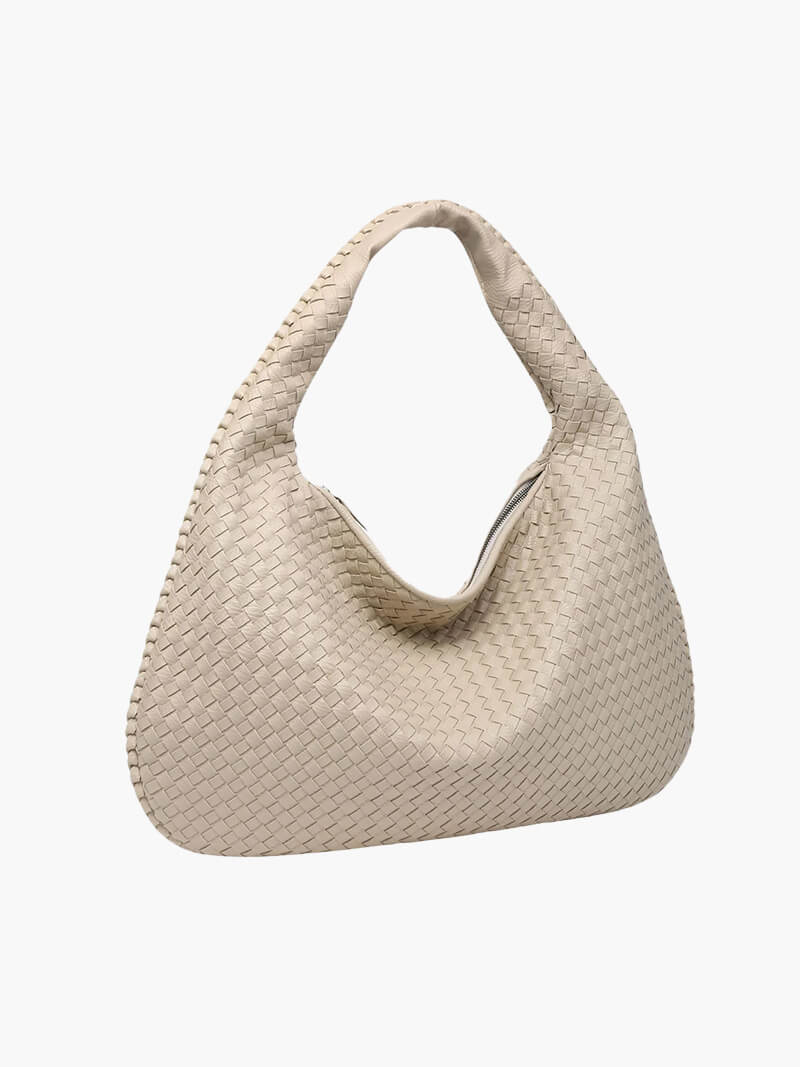 Bolso de hombro trenzado efecto piel