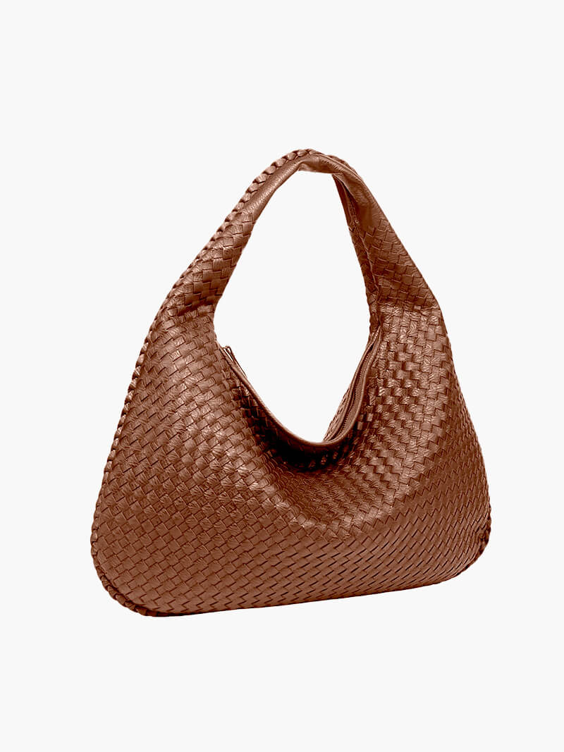 Bolso de hombro trenzado efecto piel