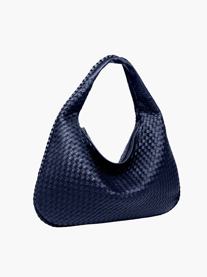 Bolso de hombro trenzado efecto piel