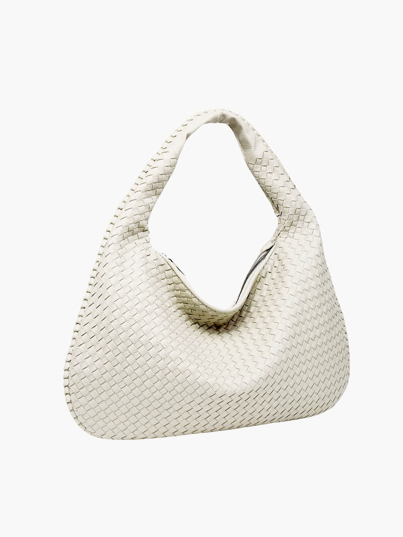 Bolso de hombro trenzado efecto piel