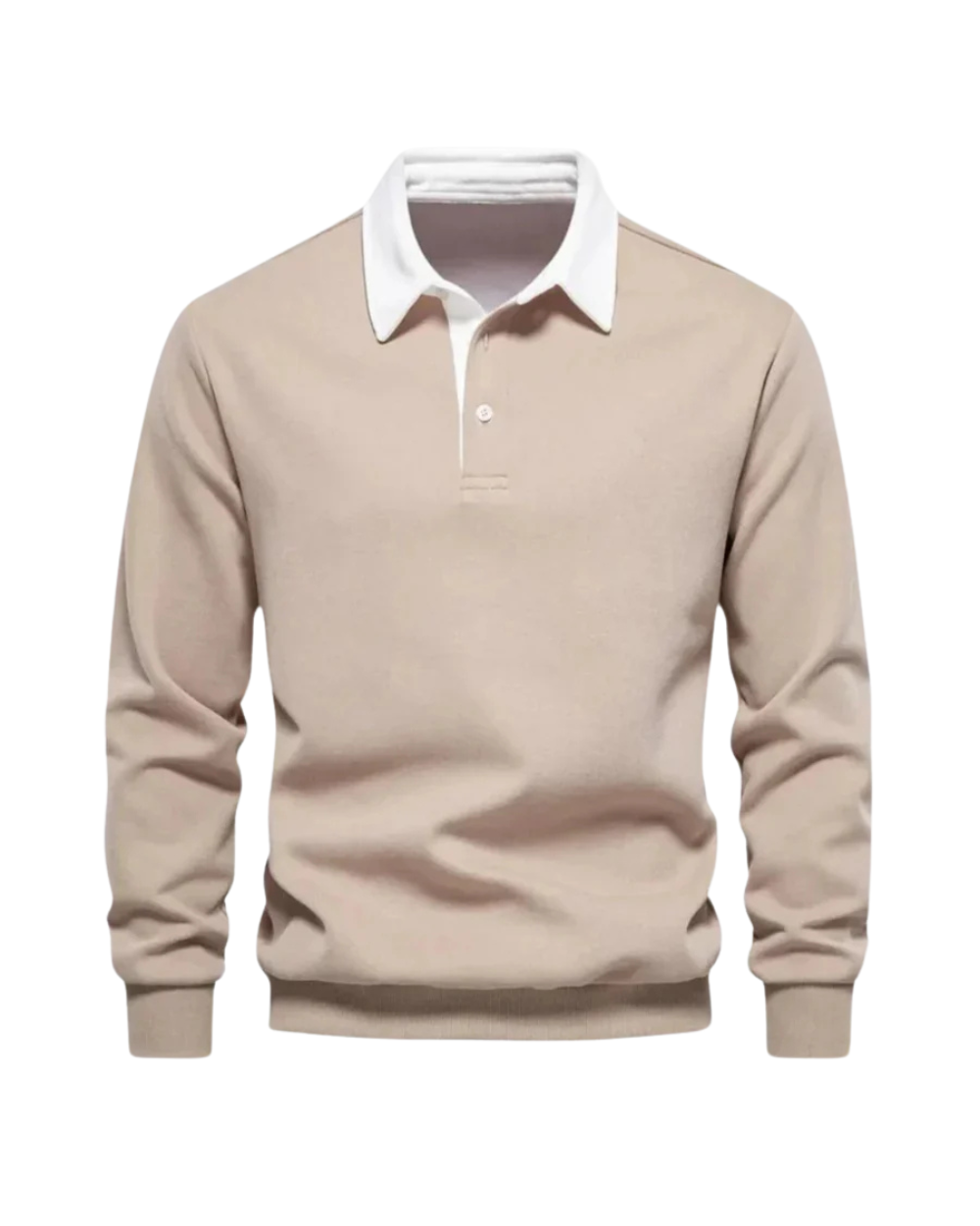 Suéter Tipo Polo Casual de Punto Suave