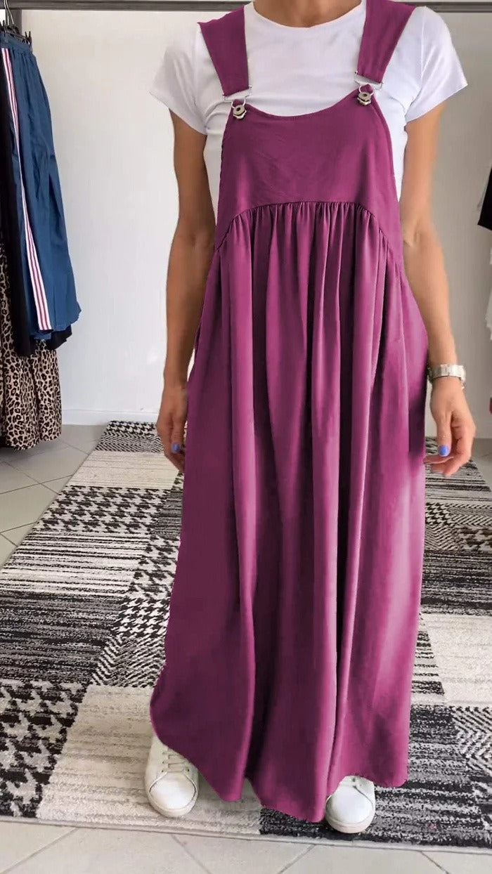 Vestido Casual con Tirantes Lisos Ajustables