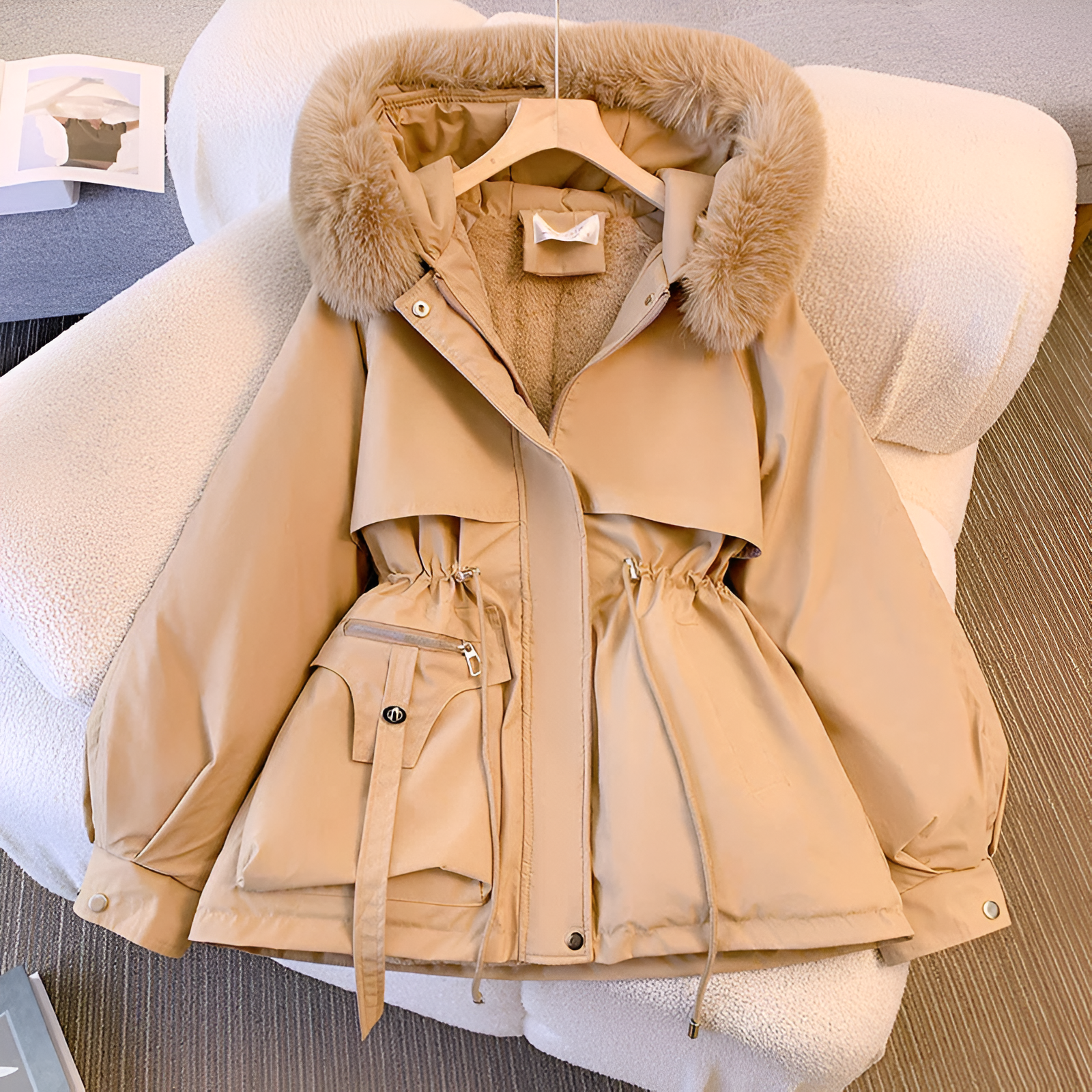 Abrigo De Invierno Elegante Acolchado Y Resistente