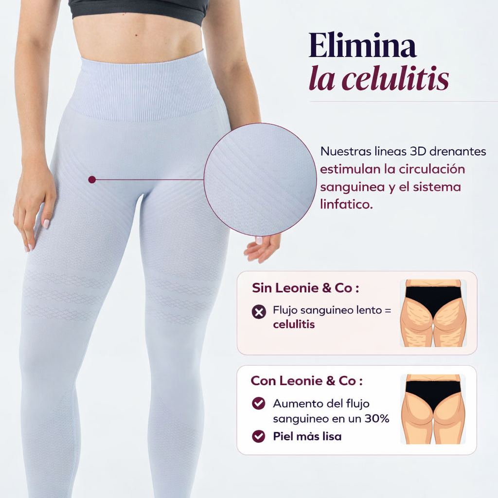 Leggins 3D Drenantes Anticelulitis – Compresión Suave