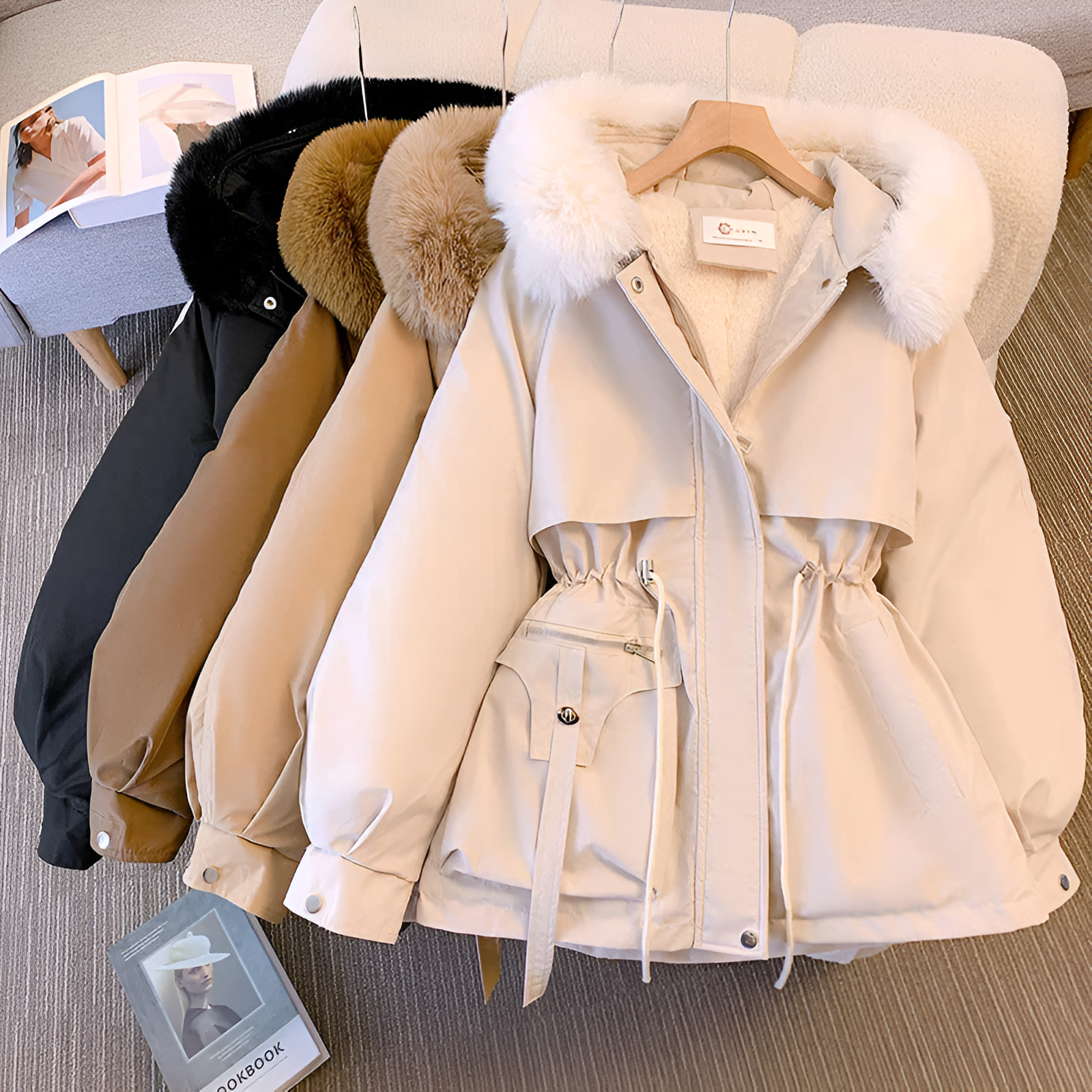 Abrigo De Invierno Elegante Acolchado Y Resistente