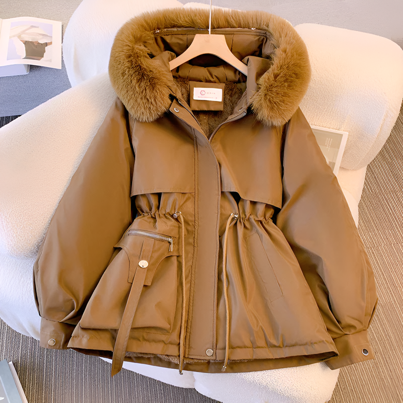 Abrigo De Invierno Elegante Acolchado Y Resistente