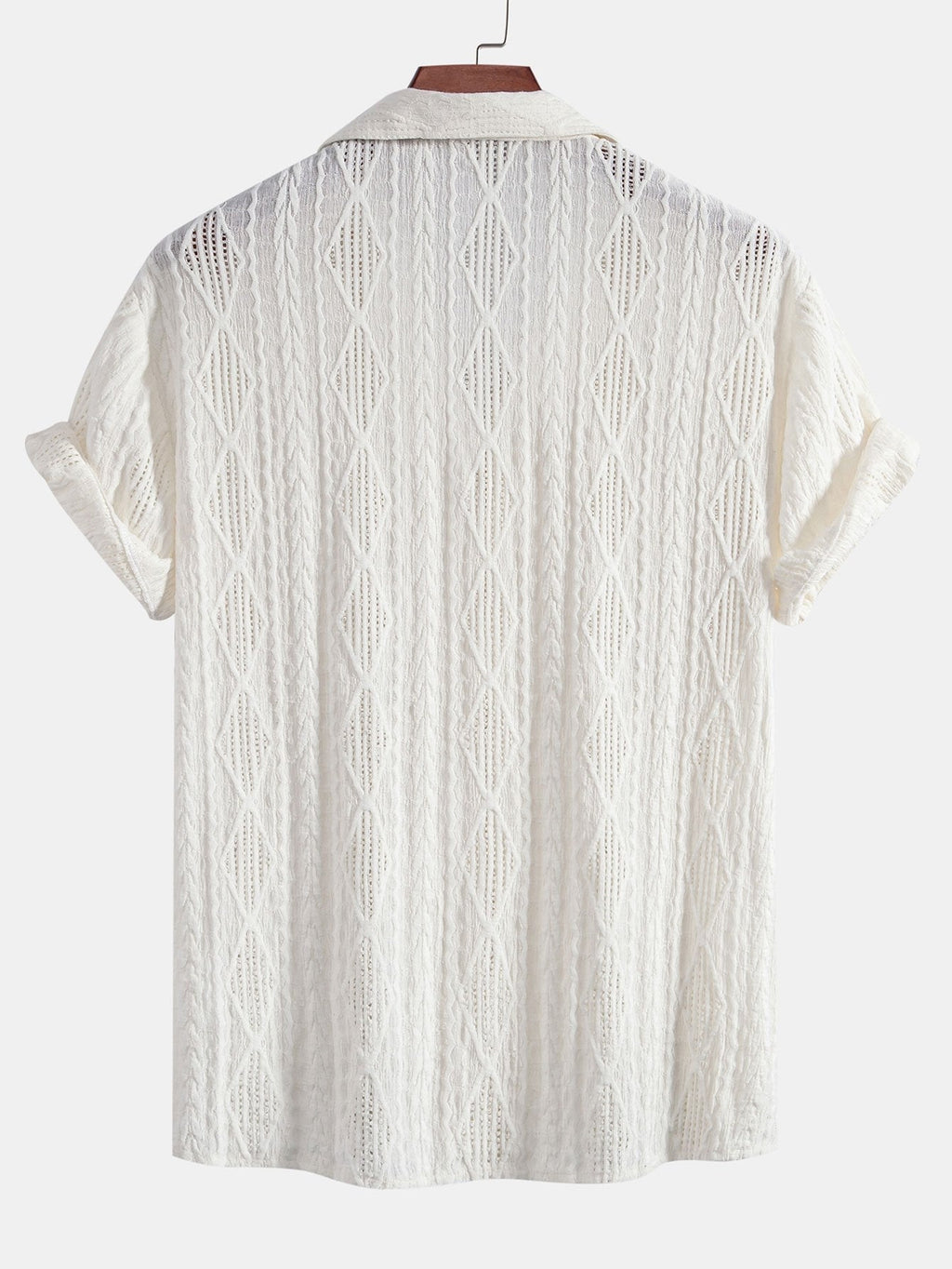Conjunto Camisa Cubana Jacquard y Shorts Texturizados
