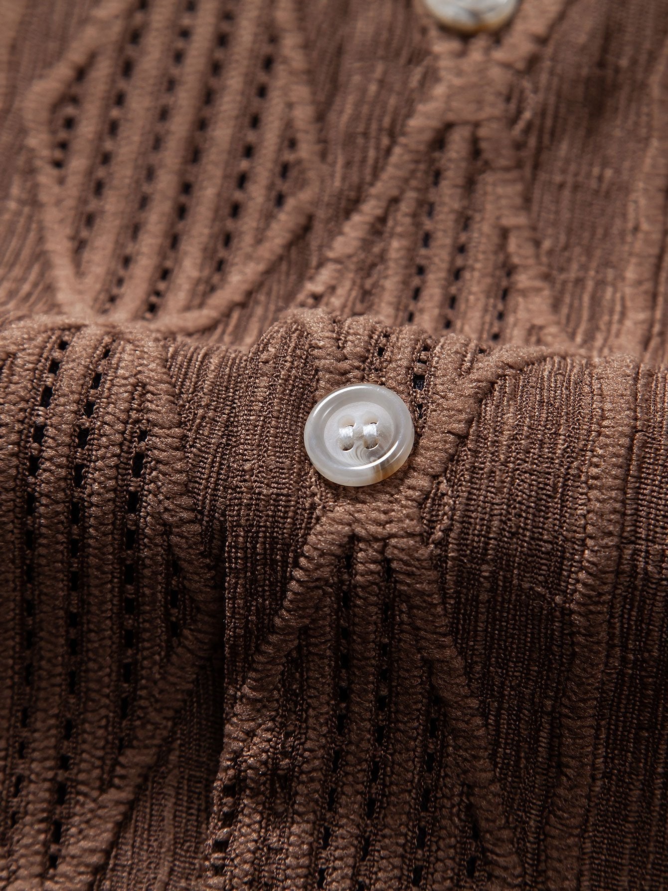 Conjunto Camisa Cubana Jacquard y Shorts Texturizados