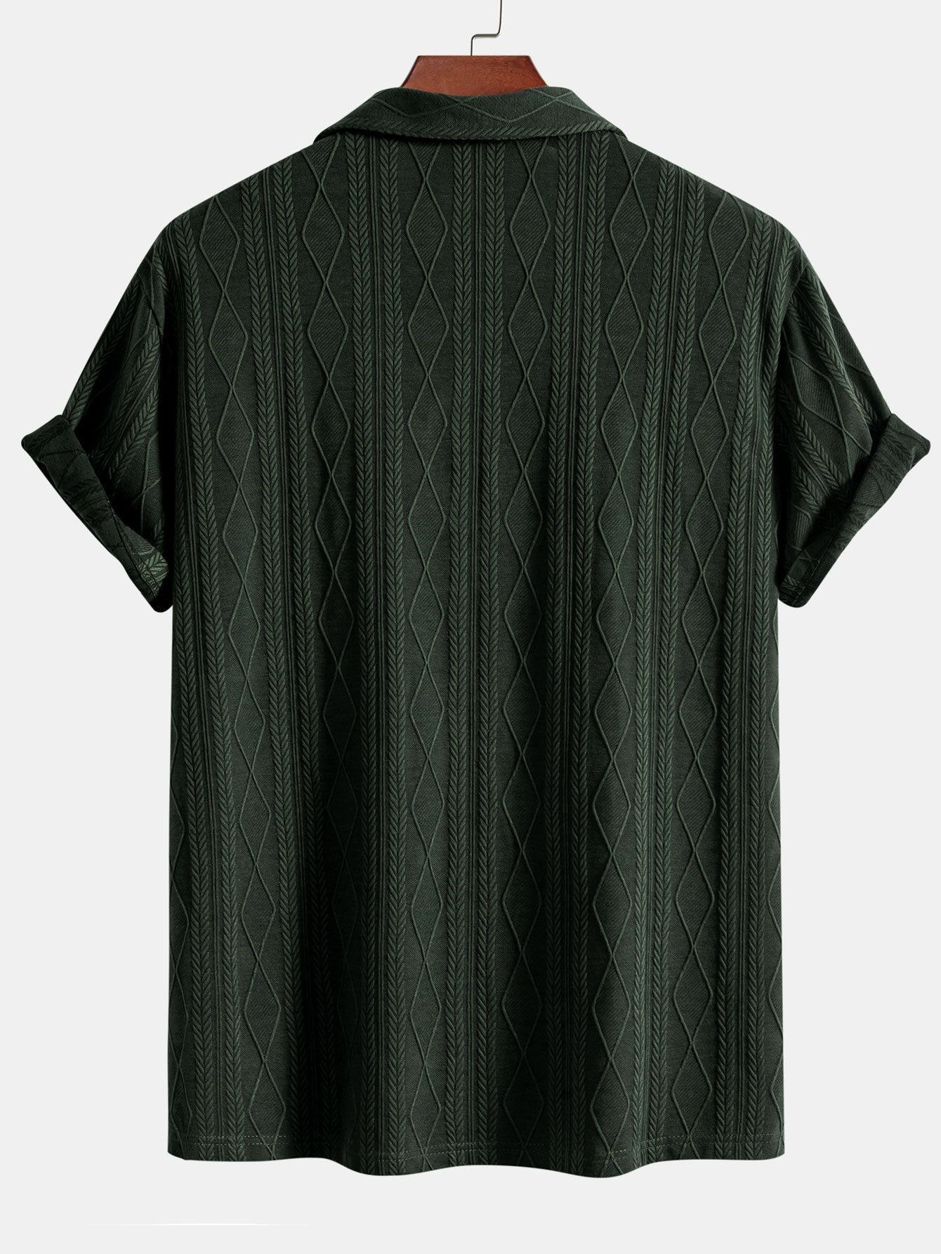 Conjunto Camisa Cubana Jacquard y Pantalón Recto Lino