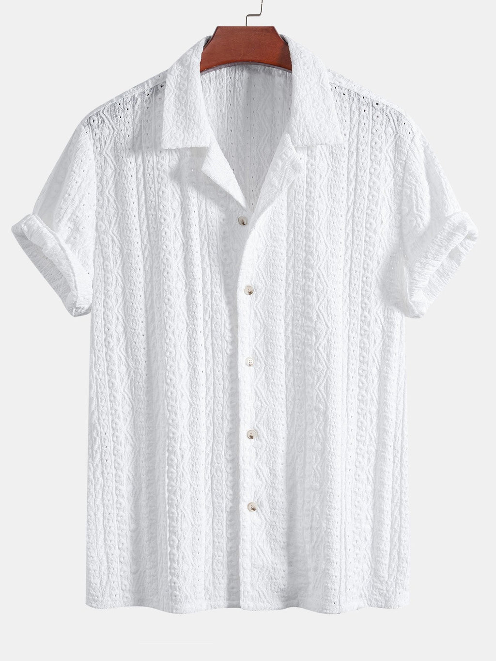 Conjunto Camisa Jacquard Cubana y Pantalón Lino Algodón
