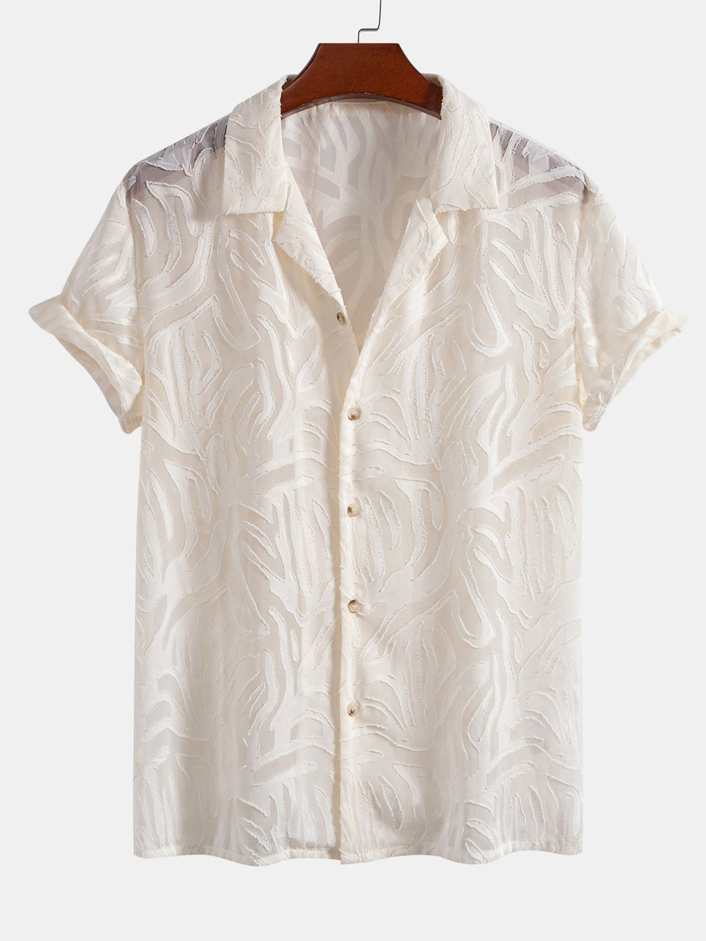 Conjunto Camisa Cubana Jacquard y Pantalón Recto Lino