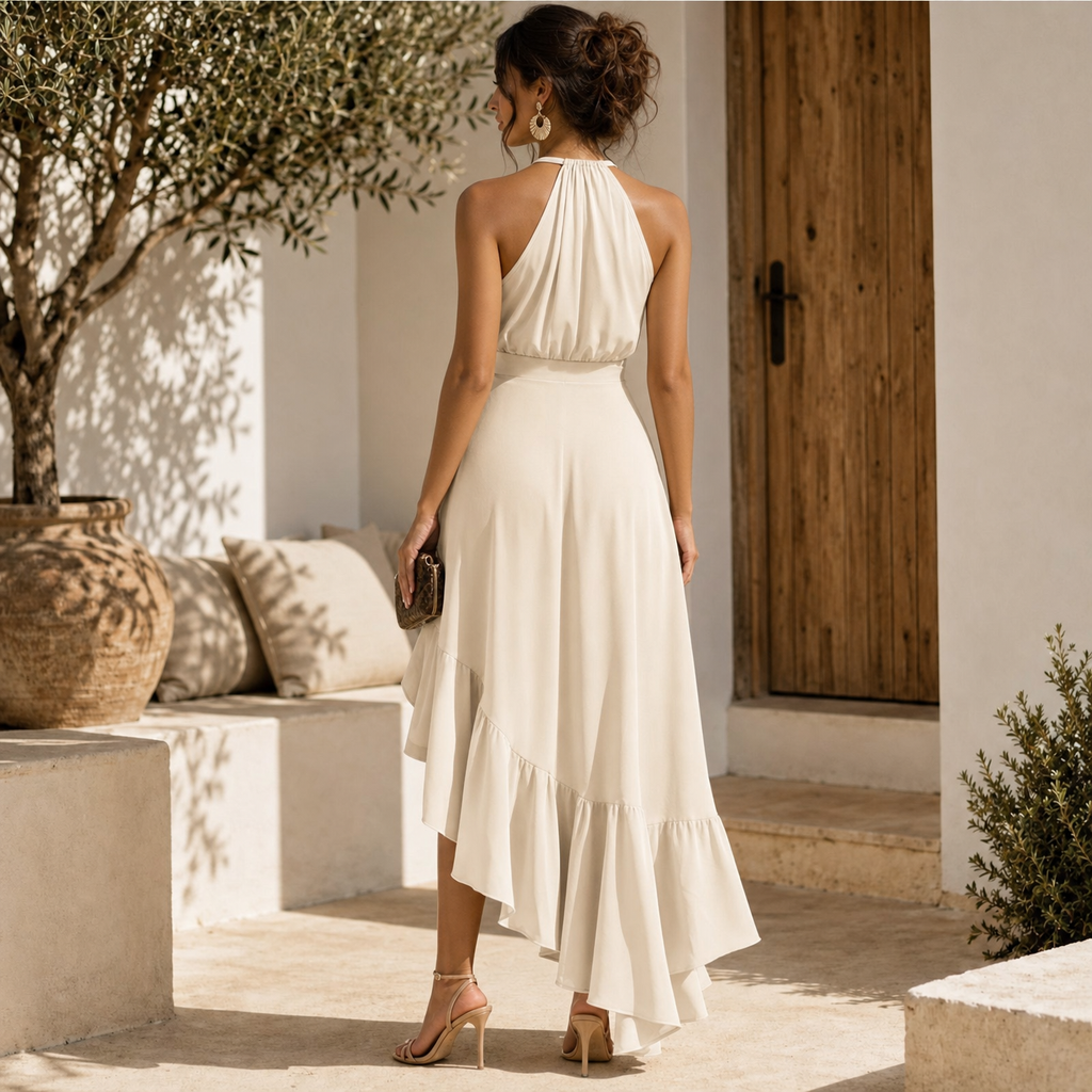 Sara | Vestido Elegante con Bajo Asimétrico
