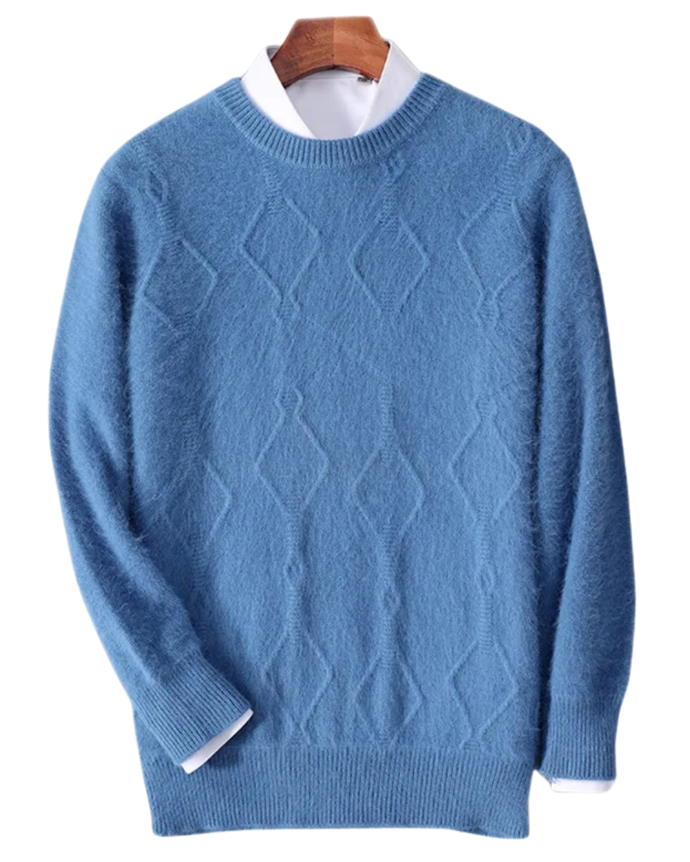 Jersey De Cachemira Hombre Con Patrón De Rombo